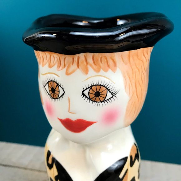 BELLA CASA Susan Paley Whimsical Figurative Vase 10" Francis Eclectic Decor - Picture 2 of 9